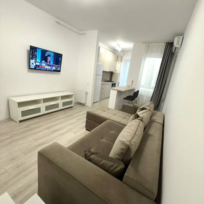 Location d’un appartement moderne avec pièce séparée et balcon, Chiajna, Secteur 6, Bucarest, Roumanie